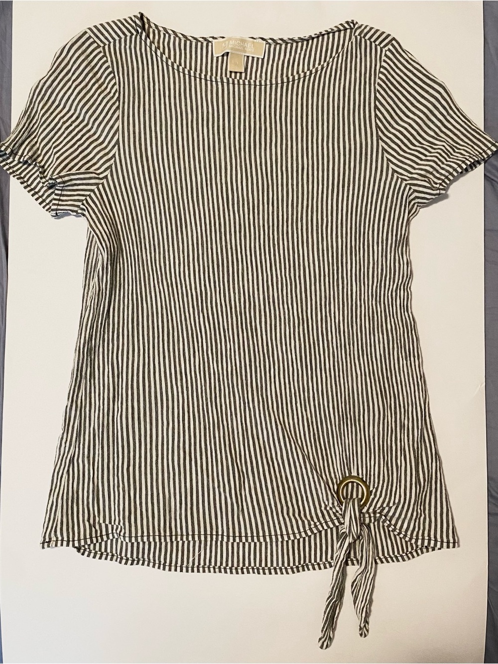 Michael by Michael Kors Cotton Blend Striped Shirt
